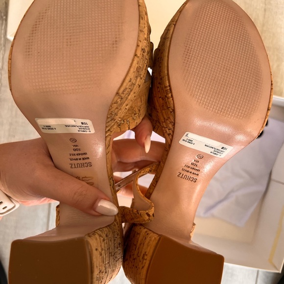SCHUTZ Darilia Cork Platform Sandals - Picture 7 of 7